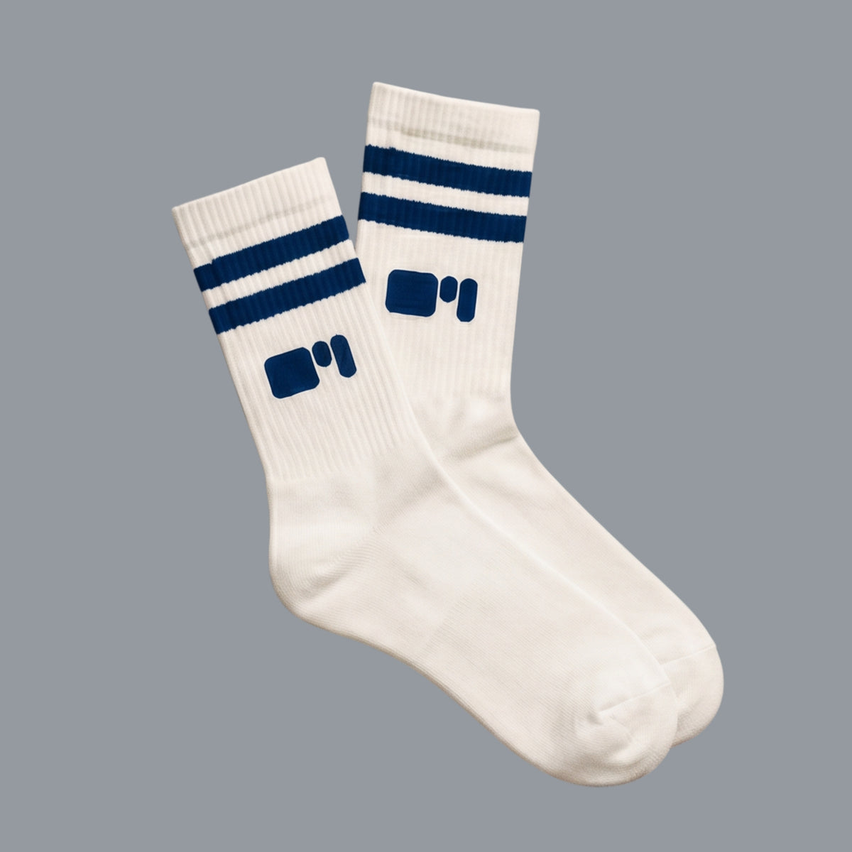 MEGABAD Socken gestreift weiß-blau